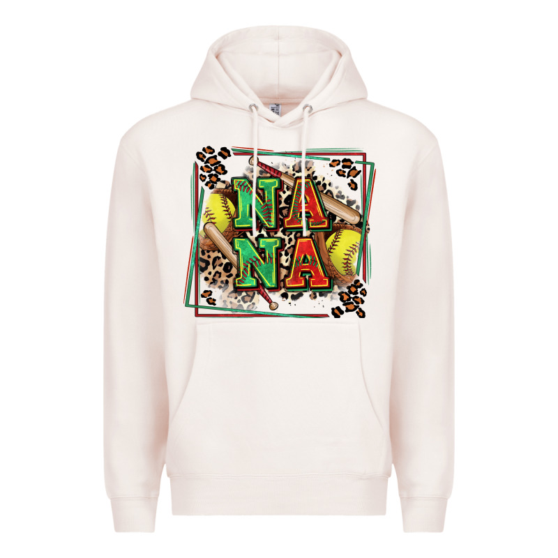 Softball Nana With Leopard Premium Hoodie by Zillion Design Studio | Teevron