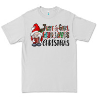 Dove Grey just a girk who loves christmas Premium Tee - CowhideDigitalArt
