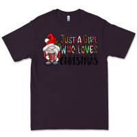 Plum just a girk who loves christmas Premium Tee - CowhideDigitalArt