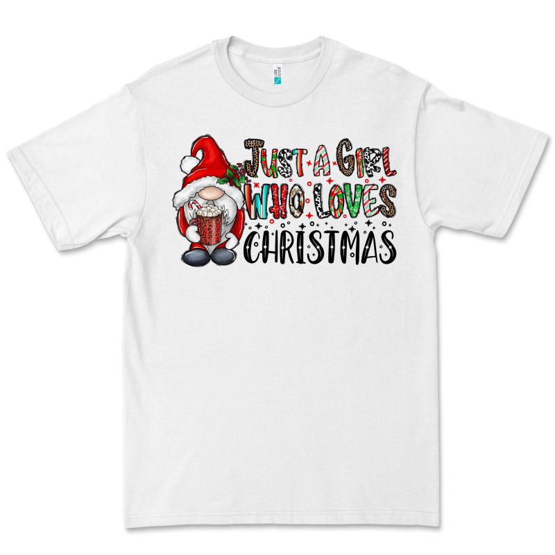 Just A Girk Who Loves Christmas Premium Tee by CowhideDigitalArt | Teevron