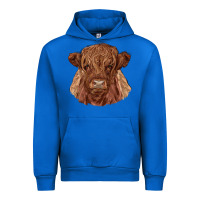 Cobalt highland cow Urban Hoodie - RanaPortraitStore