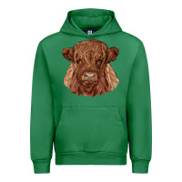 Emerald highland cow Urban Hoodie - RanaPortraitStore