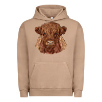 Pigment Burro highland cow Urban Hoodie - RanaPortraitStore