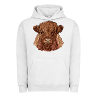 Pigment Lunar Rock highland cow Urban Hoodie - RanaPortraitStore