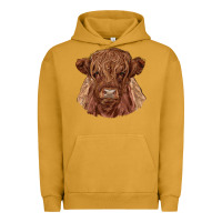 Pigment Peanut Butter highland cow Urban Hoodie - RanaPortraitStore