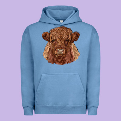 Highland Cow Urban Hoodie Designed By Ranaportraitstore