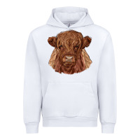 White highland cow Urban Hoodie - RanaPortraitStore