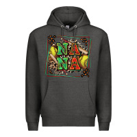 Charcoal Heather softball nana with leopard Premium Hoodie - Zillion Design Studio