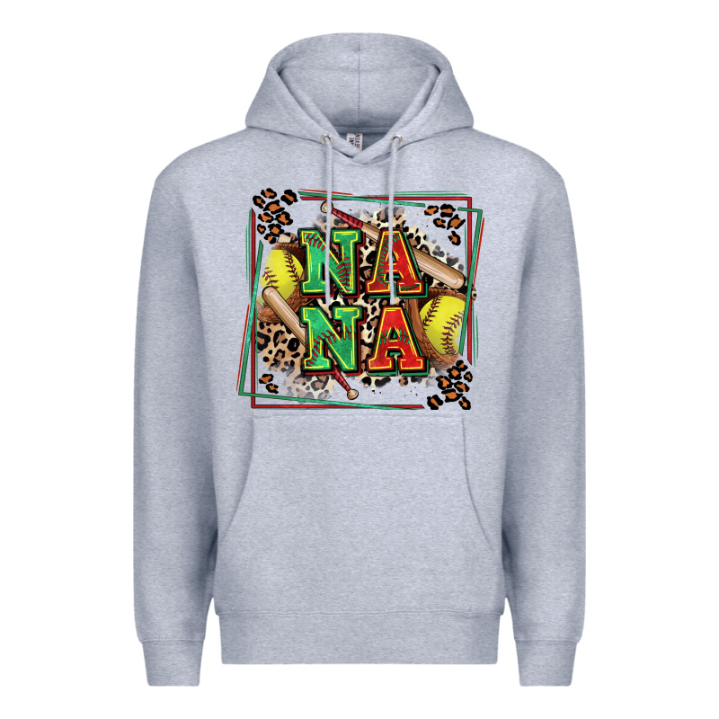 Softball Nana With Leopard Premium Hoodie by Zillion Design Studio | Teevron