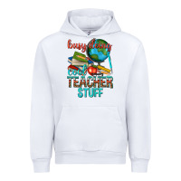 White busy doing cool teacher stuff Urban Hoodie - texasbilliewilder
