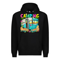 Black camping is my happy place Premium Hoodie - texasbilliewilder