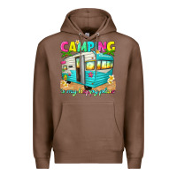 Chestnut camping is my happy place Premium Hoodie - texasbilliewilder