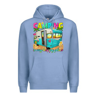 Colony Blue camping is my happy place Premium Hoodie - texasbilliewilder