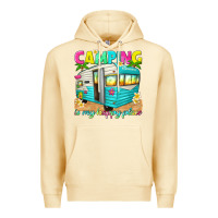 Pina Colada camping is my happy place Premium Hoodie - texasbilliewilder