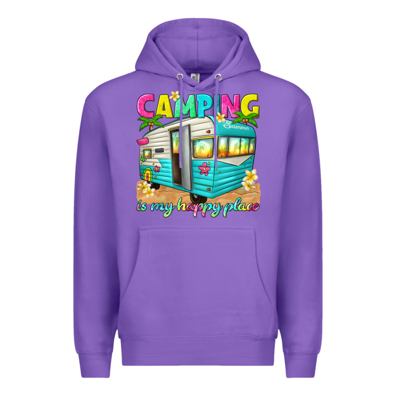 Camping Is My Happy Place Premium Hoodie by texasbilliewilder | Teevron