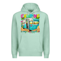 Seafoam camping is my happy place Premium Hoodie - texasbilliewilder
