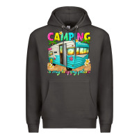 Smoke camping is my happy place Premium Hoodie - texasbilliewilder
