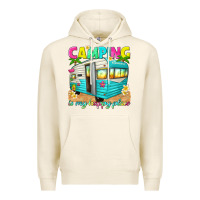 Tofu camping is my happy place Premium Hoodie - texasbilliewilder