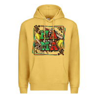 Antique Gold softball mama with leopard Premium Hoodie - Zillion Design Studio