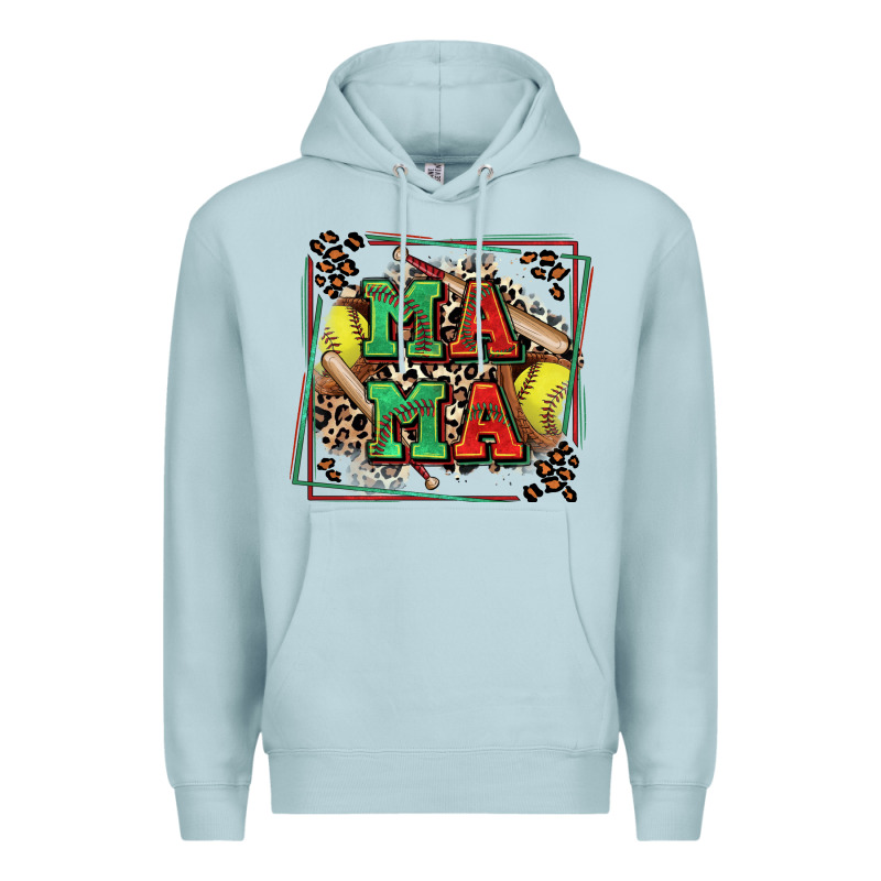Softball Mama With Leopard Premium Hoodie by Zillion Design Studio | Teevron