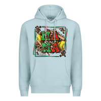 Blue Mist softball mama with leopard Premium Hoodie - Zillion Design Studio