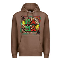 Chestnut softball mama with leopard Premium Hoodie - Zillion Design Studio
