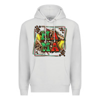 Dove Grey softball mama with leopard Premium Hoodie - Zillion Design Studio