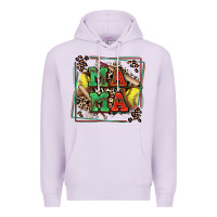 Lilac softball mama with leopard Premium Hoodie - Zillion Design Studio