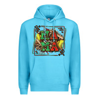Ocean Blue softball mama with leopard Premium Hoodie - Zillion Design Studio