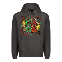 Smoke softball mama with leopard Premium Hoodie - Zillion Design Studio