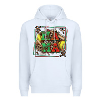 White softball mama with leopard Premium Hoodie - Zillion Design Studio