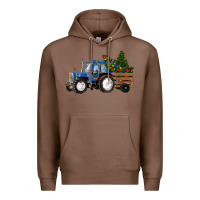Chestnut Christmas farm tractor Premium Hoodie - RanaPortraitStore