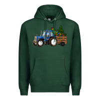 Sports Green Christmas farm tractor Premium Hoodie - RanaPortraitStore