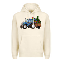 Tofu Christmas farm tractor Premium Hoodie - RanaPortraitStore
