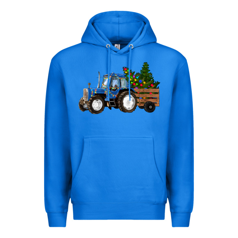 Christmas Farm Tractor Premium Hoodie by RanaPortraitStore | Teevron