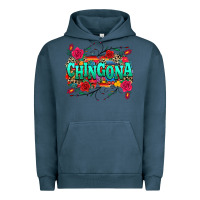 Pigment Midnight Navy chingona Urban Hoodie - texasbilliewilder
