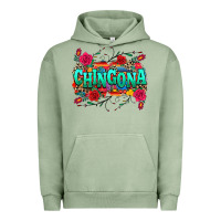 Pigment Oil Green chingona Urban Hoodie - texasbilliewilder