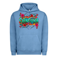 Pigment Pebble Blue chingona Urban Hoodie - texasbilliewilder
