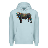 Blue Mist christmas black angus bull with christmas lights Premium Hoodie - RanaPortraitStore