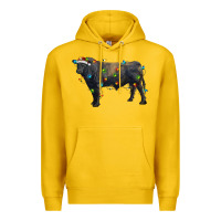 Lemon christmas black angus bull with christmas lights Premium Hoodie - RanaPortraitStore