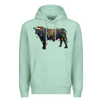 Seafoam christmas black angus bull with christmas lights Premium Hoodie - RanaPortraitStore