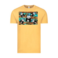 Vintage Mustard Camouflage Baby Panda Vintage Tee - Artiststas