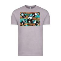 Vintage Zinc Camouflage Baby Panda Vintage Tee - Artiststas