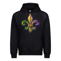 Black fleur de lis Urban Hoodie - RanaPortraitStore