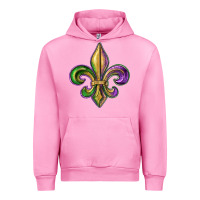 Fuchsia Pink fleur de lis Urban Hoodie - RanaPortraitStore