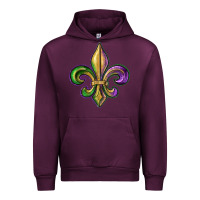 Mauve Wine fleur de lis Urban Hoodie - RanaPortraitStore
