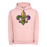 Pigment Salmon fleur de lis Urban Hoodie - RanaPortraitStore
