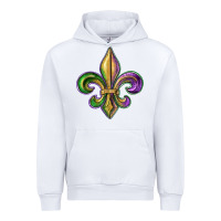 White fleur de lis Urban Hoodie - RanaPortraitStore