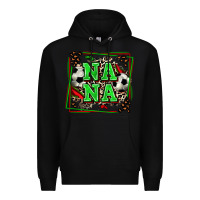 Black soccer nana with leopard Premium Hoodie - Zillion Design Studio
