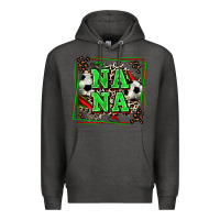 Charcoal Heather soccer nana with leopard Premium Hoodie - Zillion Design Studio